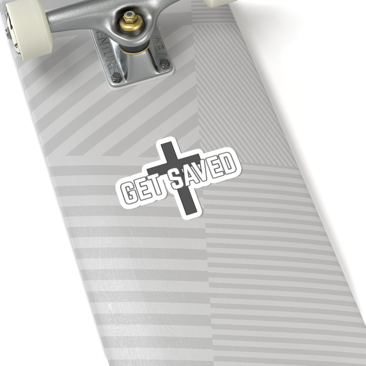 Get Saved Cross Sticker — Christian Faith Vinyl Kiss-Cut Sticker