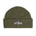 Get Saved Cross Cuff Beanie — Christian Embroidered Winter Hat